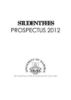Student Fees Prospectus - 2012