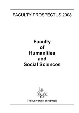Faculty of Humanities and Social Sciences - 2008