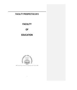 Faculty of Education - 2013