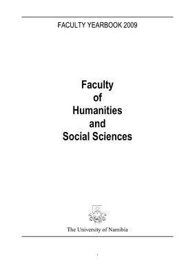 Faculty of Humanities and Social Sciences _2009
