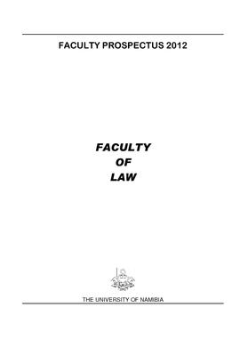 Faculty of Law - 2012