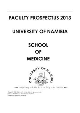 Faculty of Health Sciences- School of Medicine - 2013