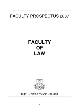 Faculty of Law - 2007